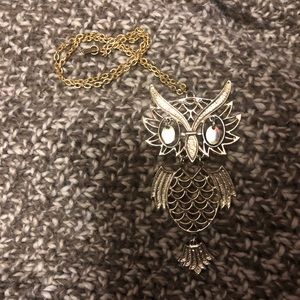 Vintage Owl Pendant Necklace 🦉✨